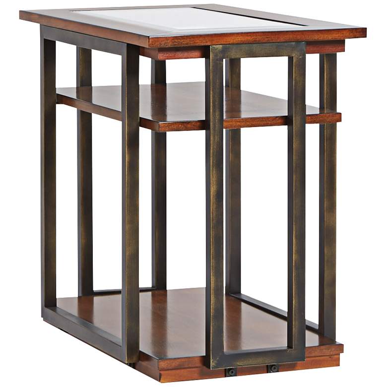 Image 1 Klaussner Skylines Cherry Chairside Table