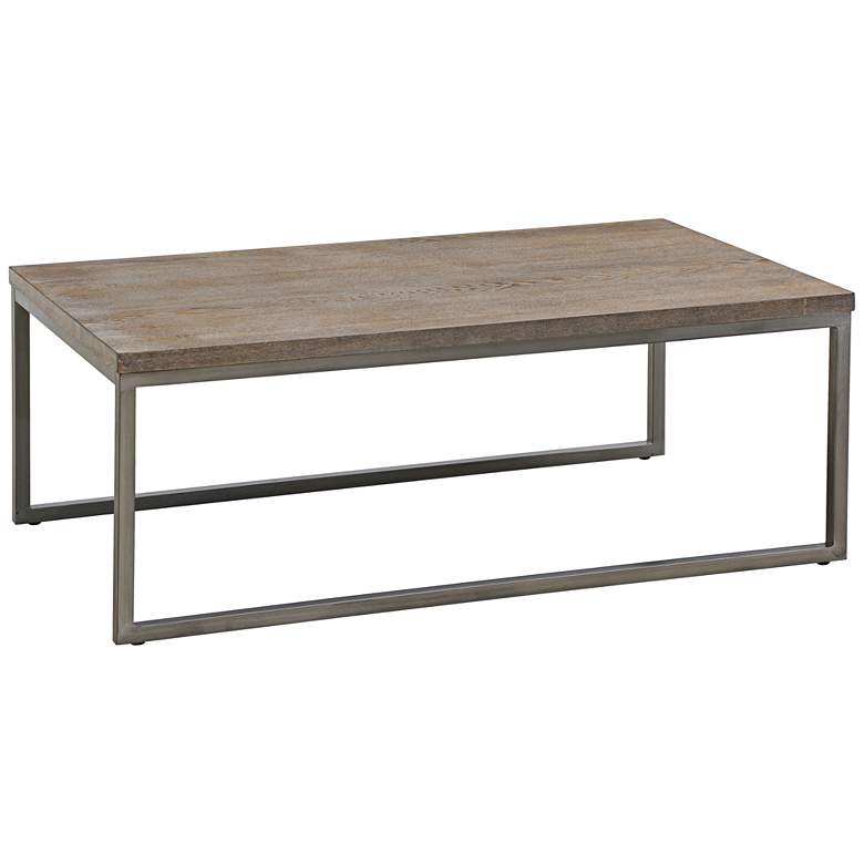 Image 1 Klaussner Southport 48 inch Wide Driftwood Gray Cocktail Table