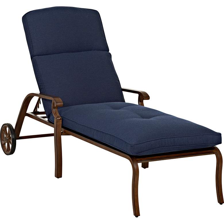 Image 1 Klaussner Trisha Yearwood Denim Fabric Coffee Outdoor Chaise