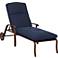 Klaussner Trisha Yearwood Denim Fabric Coffee Outdoor Chaise