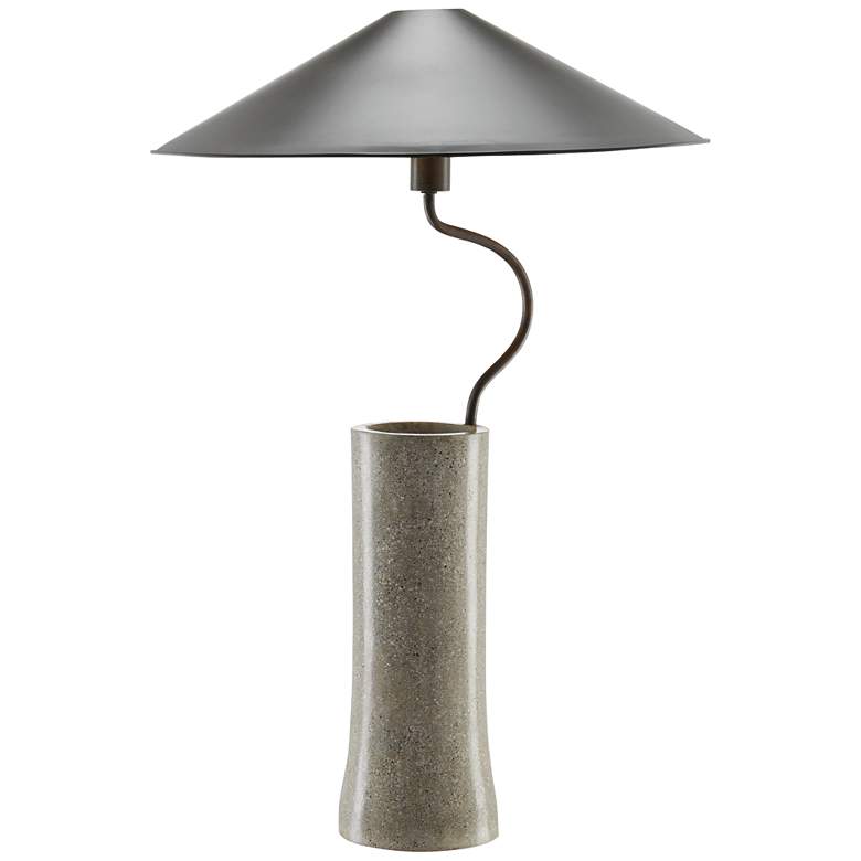 Image 1 Klay Polished Concrete with Abalone Shells Table Lamp