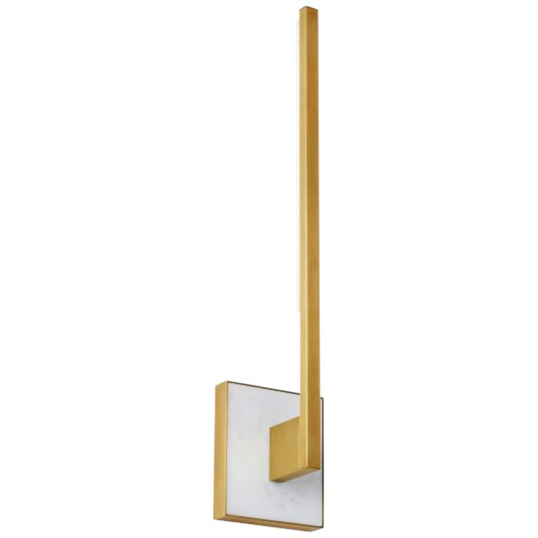 Image 1 Klee 19 1/2" High Natural Brass LED Wall Sconce