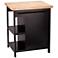 Kleidman 30" Wide Two-Tone Black Storage Kitchen Island