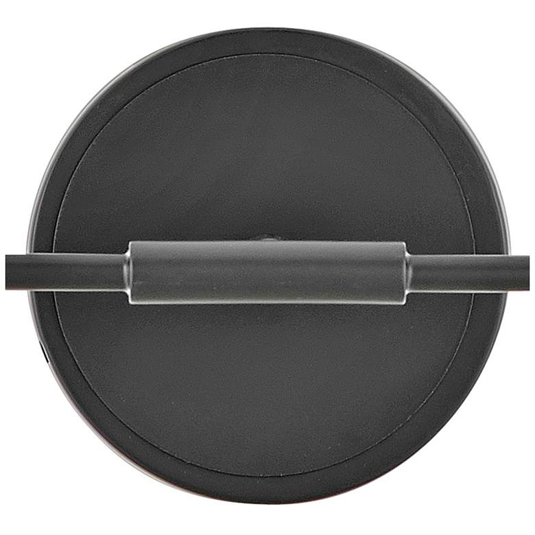 Image 3 Kline 11"H Black with Etched Opal Glass 2-Light Wall Sconce more views
