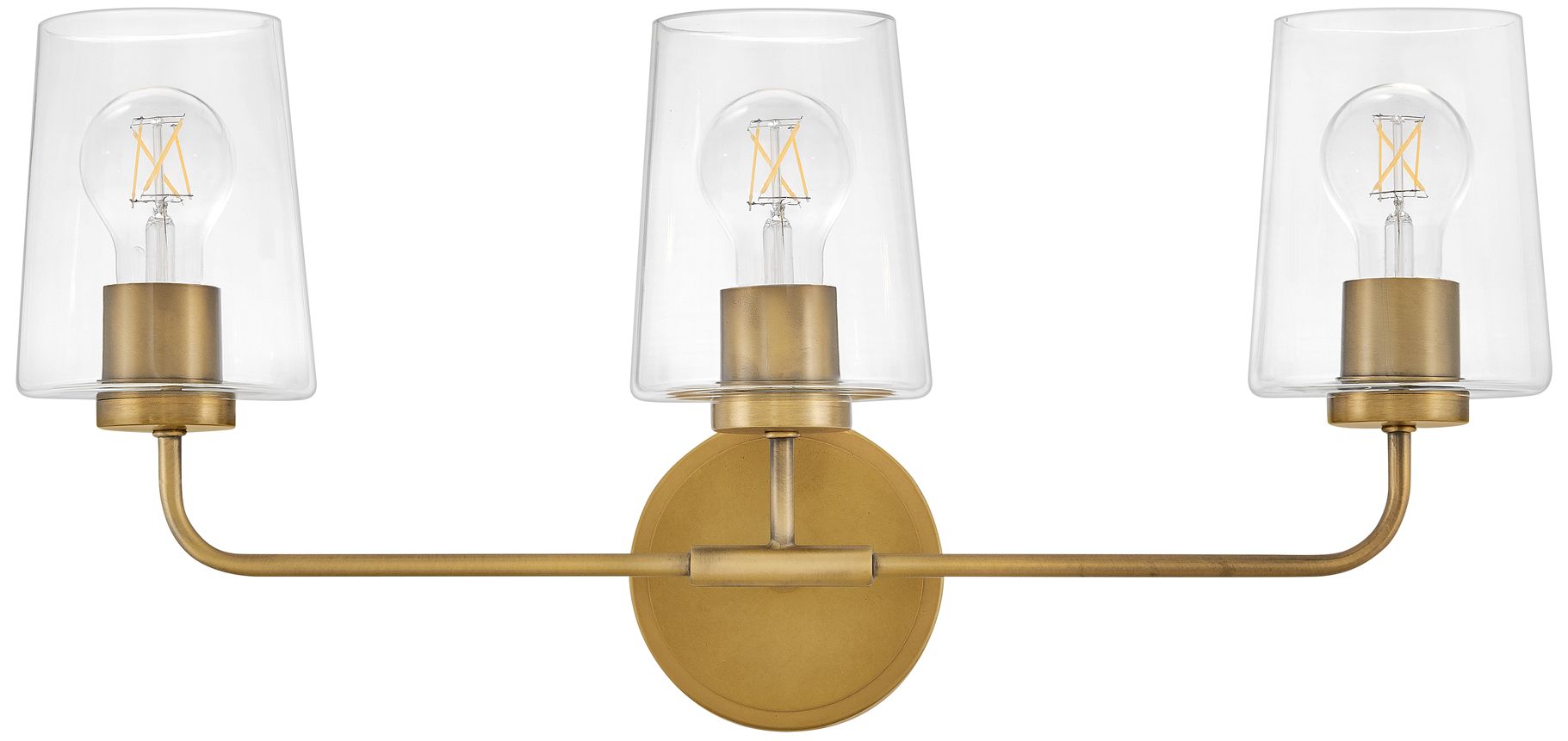 Image 2 Kline 23 3/4" Wide Heritage Brass 3-Light Vanity Bath Light more views