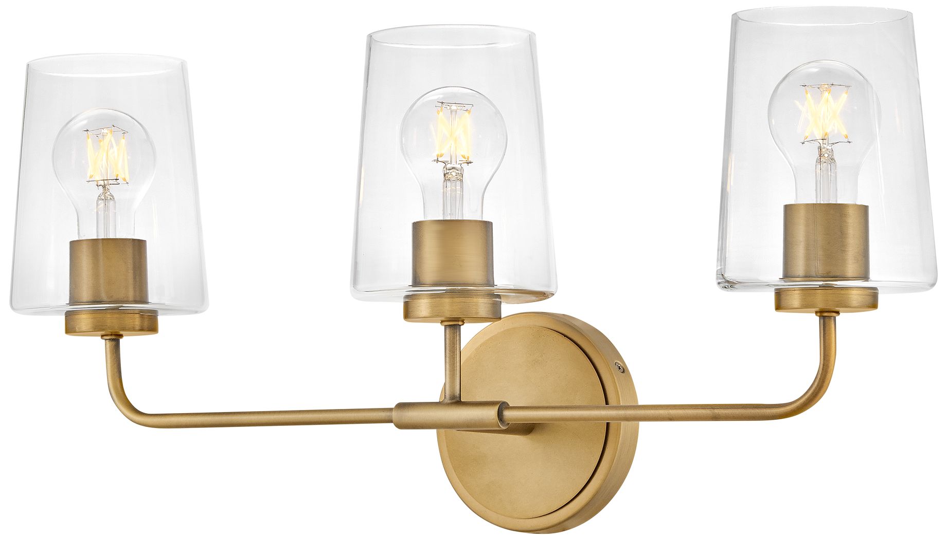 Image 3 Kline 23 3/4" Wide Heritage Brass 3-Light Vanity Bath Light more views