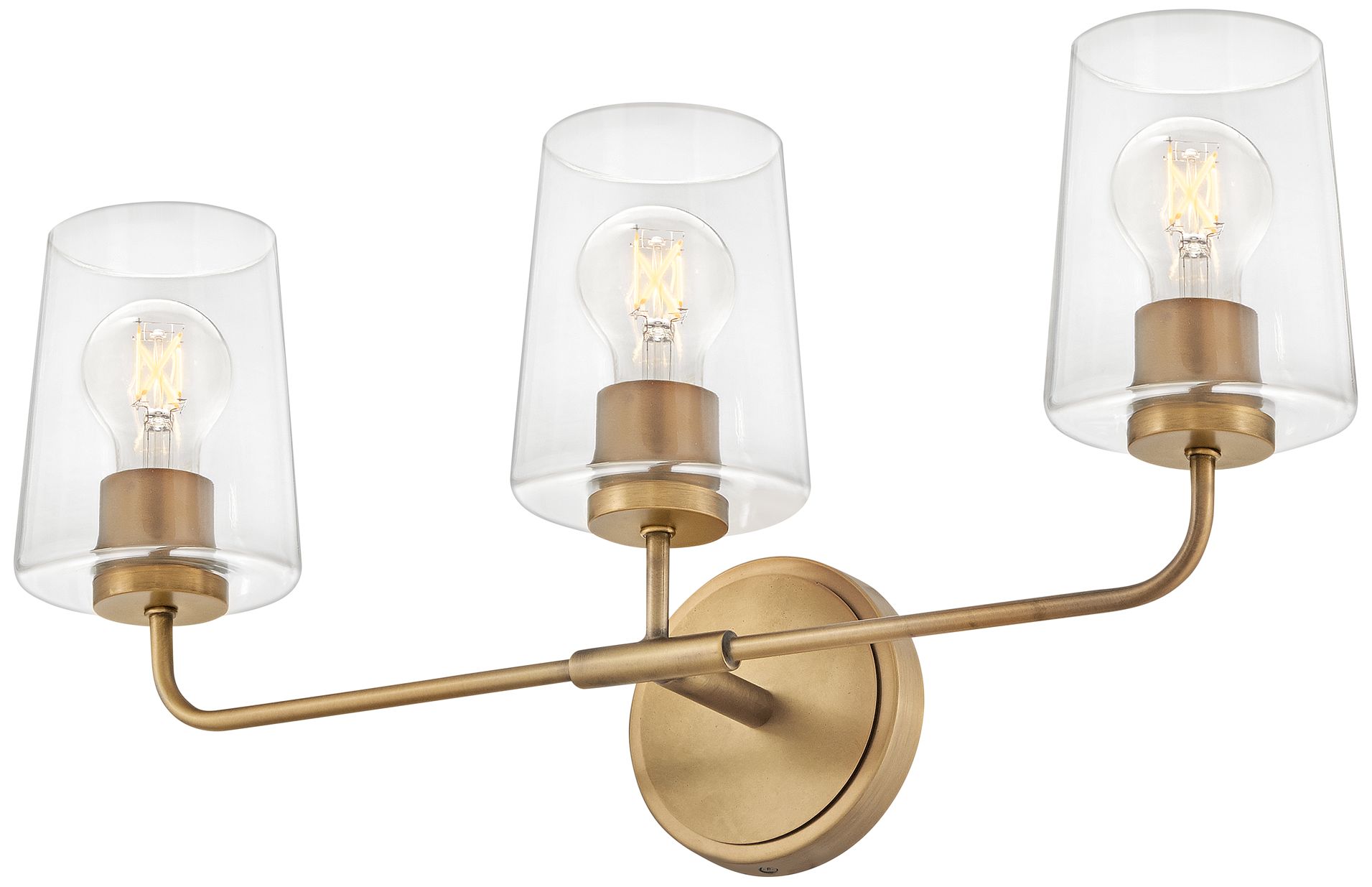 Image 4 Kline 23 3/4" Wide Heritage Brass 3-Light Vanity Bath Light more views