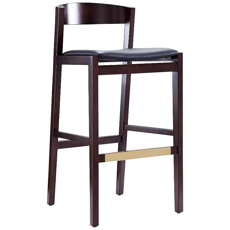 Image 1 Klismos 30 1/2 inch Black Faux Leather Bar Stool