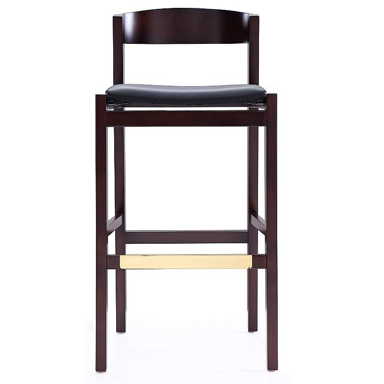 Image 4 Klismos 30 1/2" Black Faux Leather Bar Stool more views