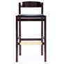 4_Klismos 30 1/2" Black Faux Leather Bar Stool more views