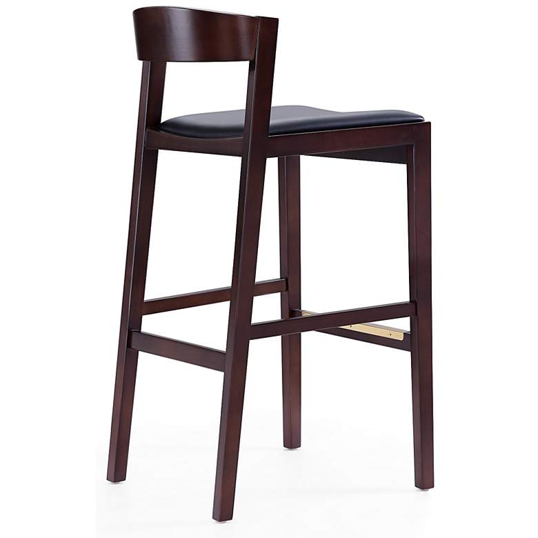 Image 5 Klismos 30 1/2" Black Faux Leather Bar Stool more views