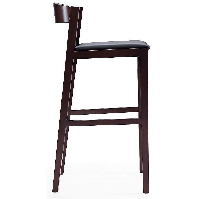 Image 6 Klismos 30 1/2" Black Faux Leather Bar Stool more views