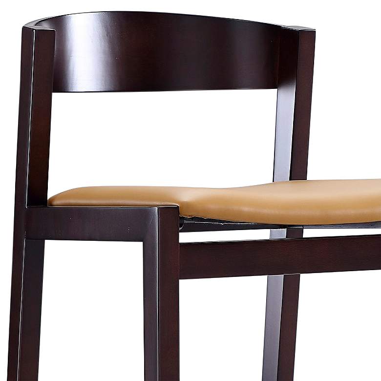 Image 3 Klismos 30 1/2" Camel Faux Leather Bar Stool more views