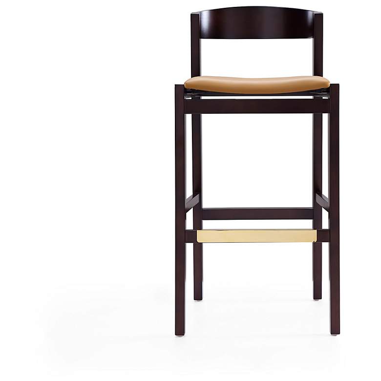 Image 4 Klismos 30 1/2" Camel Faux Leather Bar Stool more views