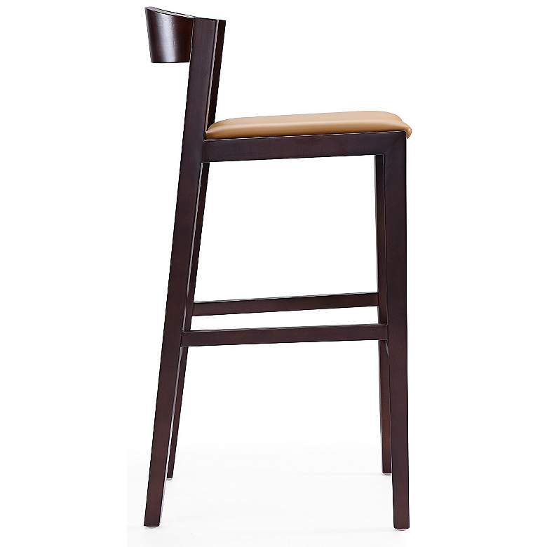 Image 5 Klismos 30 1/2 inch Camel Faux Leather Bar Stool more views