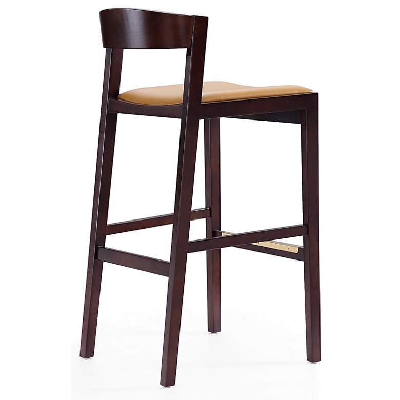 Image 6 Klismos 30 1/2" Camel Faux Leather Bar Stool more views