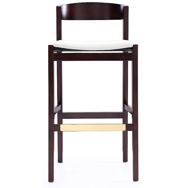 Image 4 Klismos 30 1/2" Ivory Faux Leather Bar Stool more views