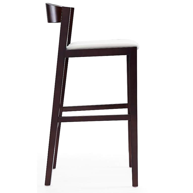 Image 6 Klismos 30 1/2" Ivory Faux Leather Bar Stool more views