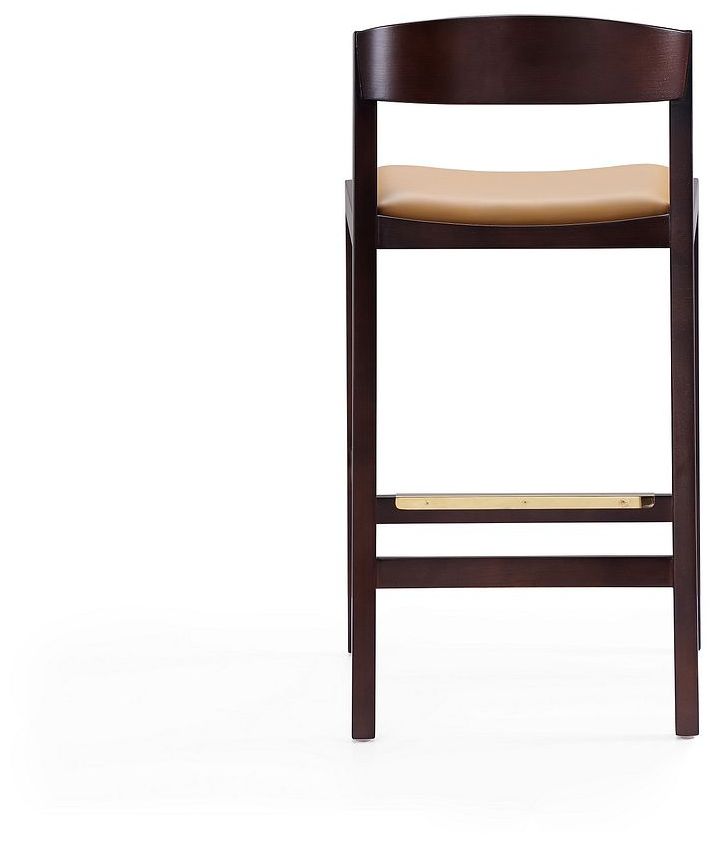 Image 7 Klismos Counter Stool in Camel and Dark Walnut (Set of 3) more views