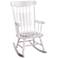 Kloris Crisp White Wood Rocking Chair
