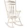 Kloris Pure White Wood Rocking Chair