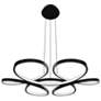1_Klover 3.88"H x 32"W 1-Light Pendant in Black