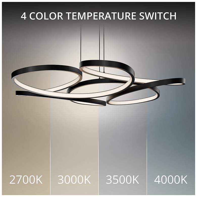 Image 5 Klover 3.88"H x 32"W 1-Light Pendant in Black more views