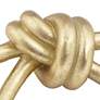 3_Knaghty 8 1/4" Wide Shiny Gold Leaf Chain Sculpture more views