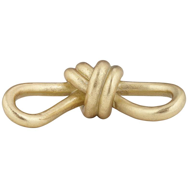 Image 4 Knaghty 8 1/4" Wide Shiny Gold Leaf Chain Sculpture more views