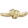 5_Knaghty 8 1/4" Wide Shiny Gold Leaf Chain Sculpture more views