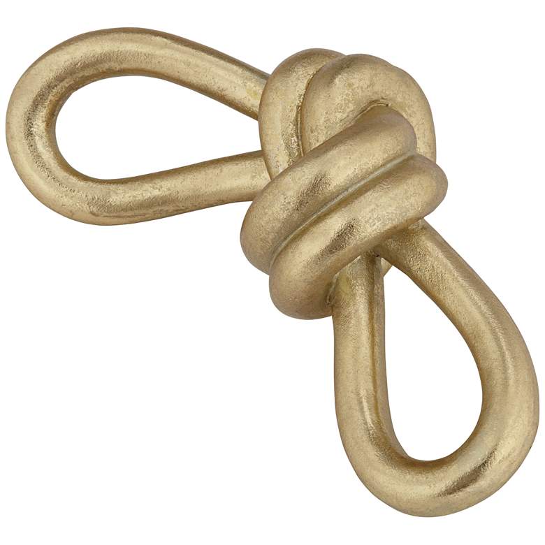 Image 7 Knaghty 8 1/4" Wide Shiny Gold Leaf Chain Sculpture more views
