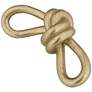 7_Knaghty 8 1/4" Wide Shiny Gold Leaf Chain Sculpture more views