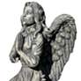 2_Kneeling Angel 26" High Trevia Graystone Outdoor Statue more views