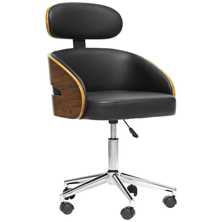 Image 1 Kneppe Black Faux Leather Office Chair