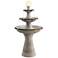 Knight 45 1/4" High Ivory 3-Tier LED Floor Water Fountain