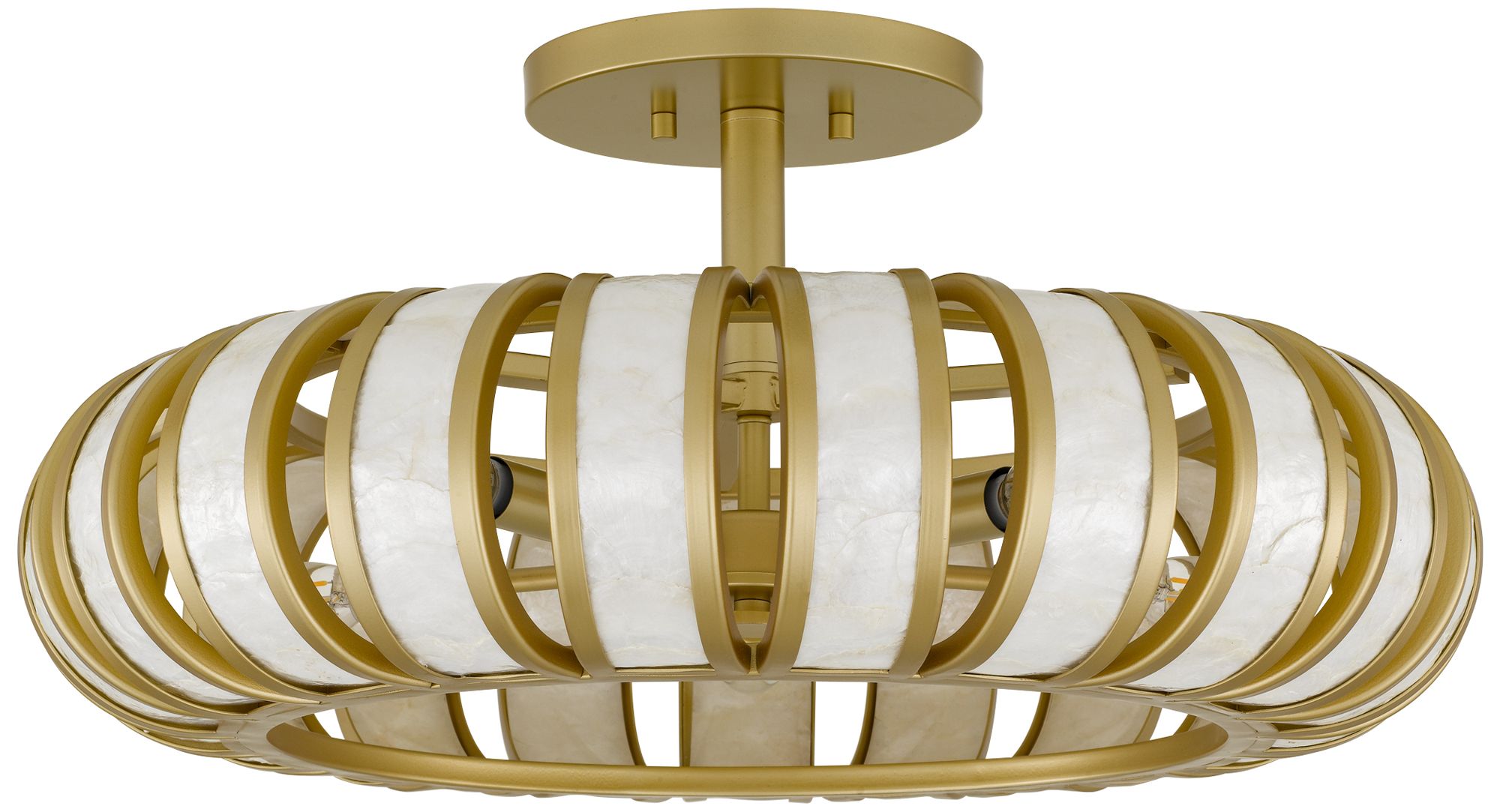 Image 3 Knight 5-Light Soft Gold Semi-Flush Mount more views