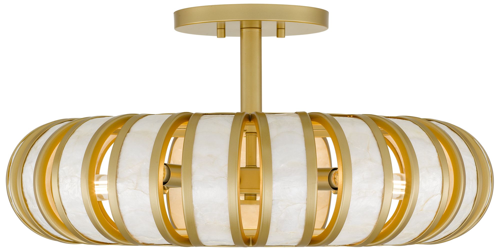 Image 4 Knight 5-Light Soft Gold Semi-Flush Mount more views