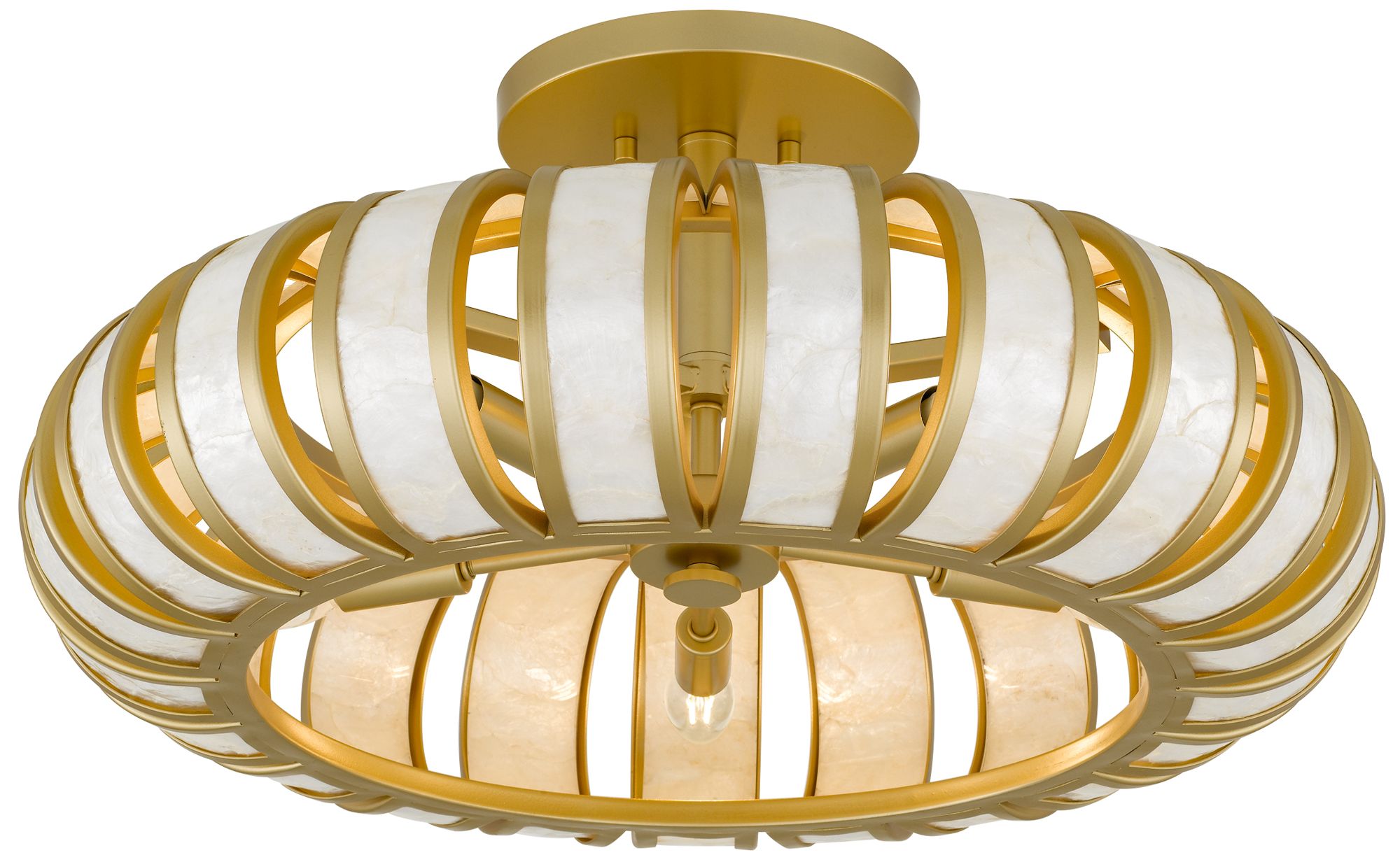 Image 5 Knight 5-Light Soft Gold Semi-Flush Mount more views