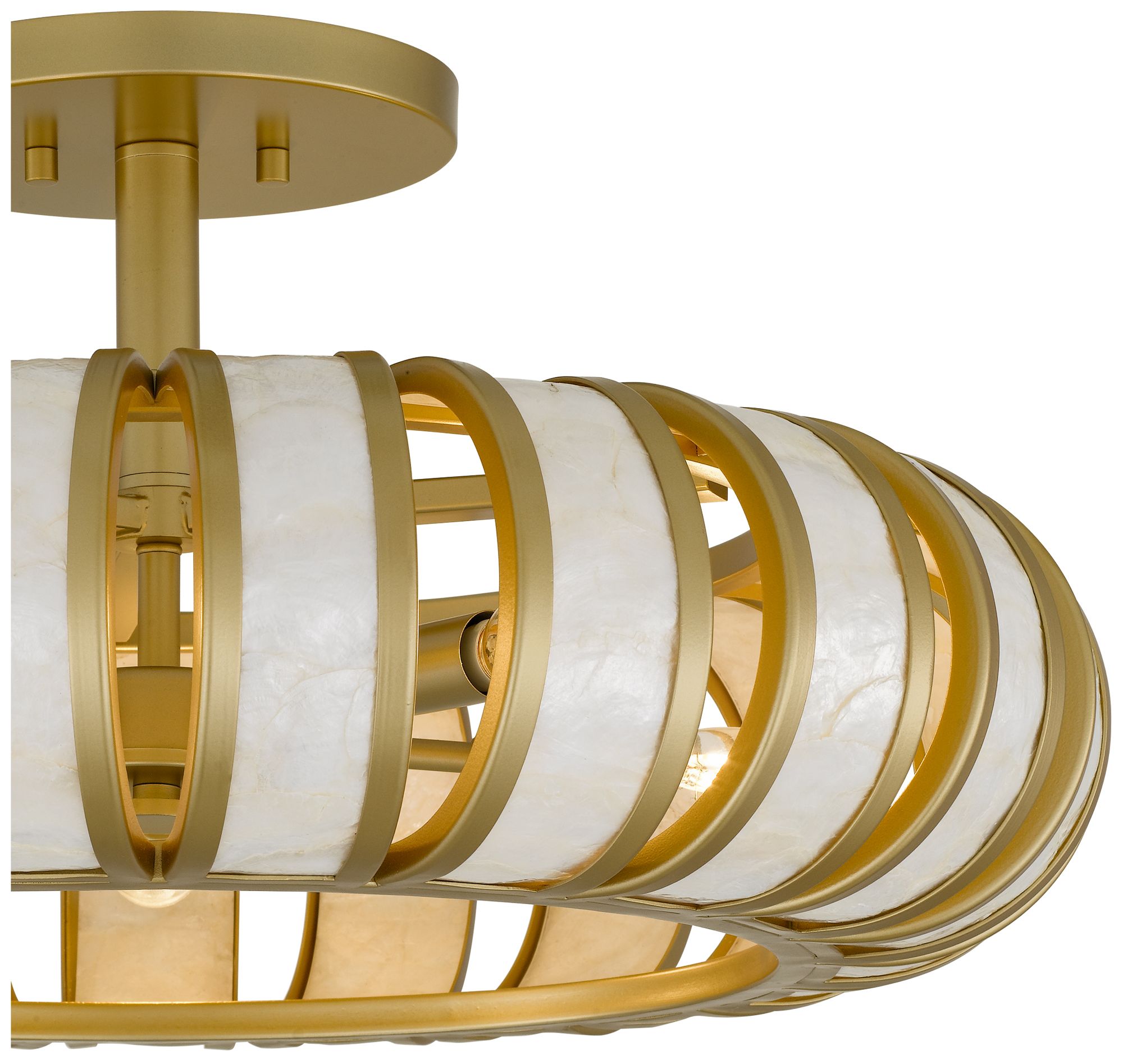 Image 6 Knight 5-Light Soft Gold Semi-Flush Mount more views