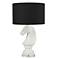 Knight Gloss White Ceramic Table Lamp