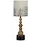 Knight Natural Wood Rustic Pedestal Table Lamp