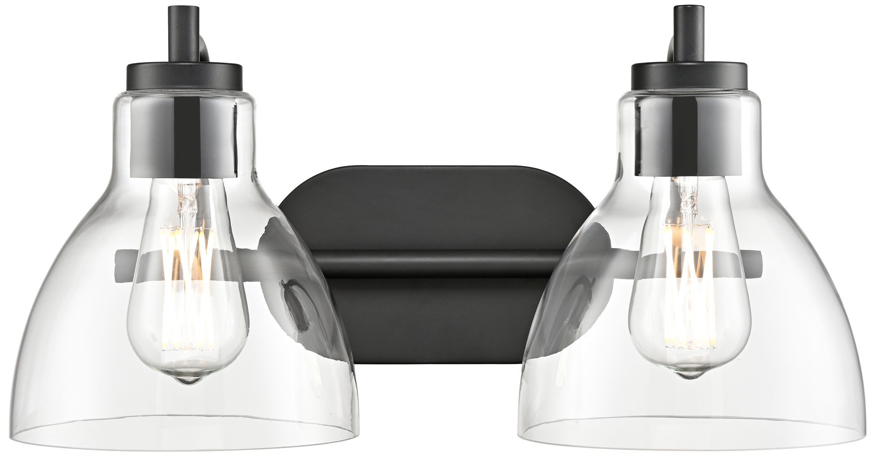 Image 3 Knightsdale 17.5" Wide  2-Light Vanity in Matte Black more views