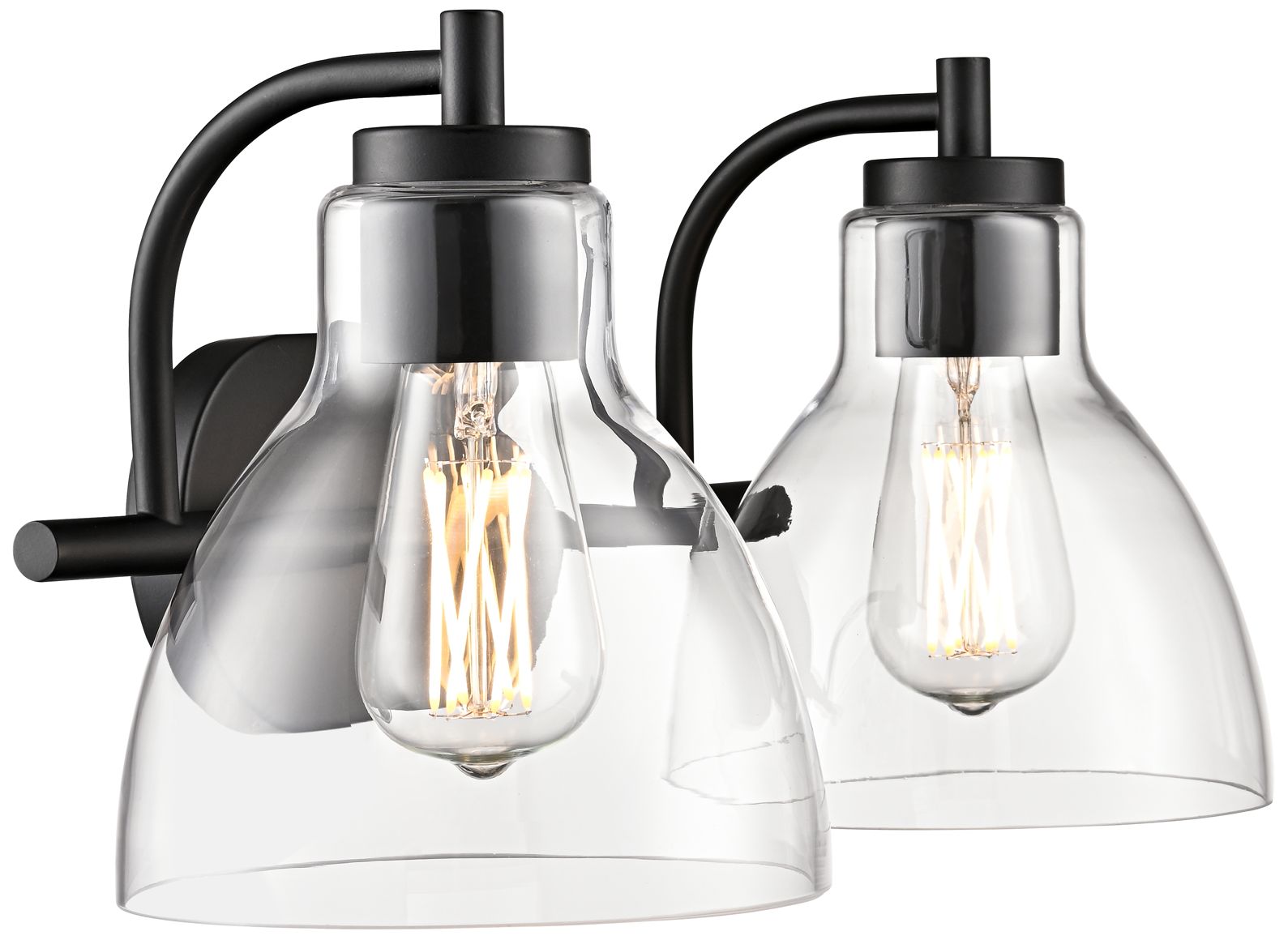 Image 6 Knightsdale 17.5" Wide  2-Light Vanity in Matte Black more views