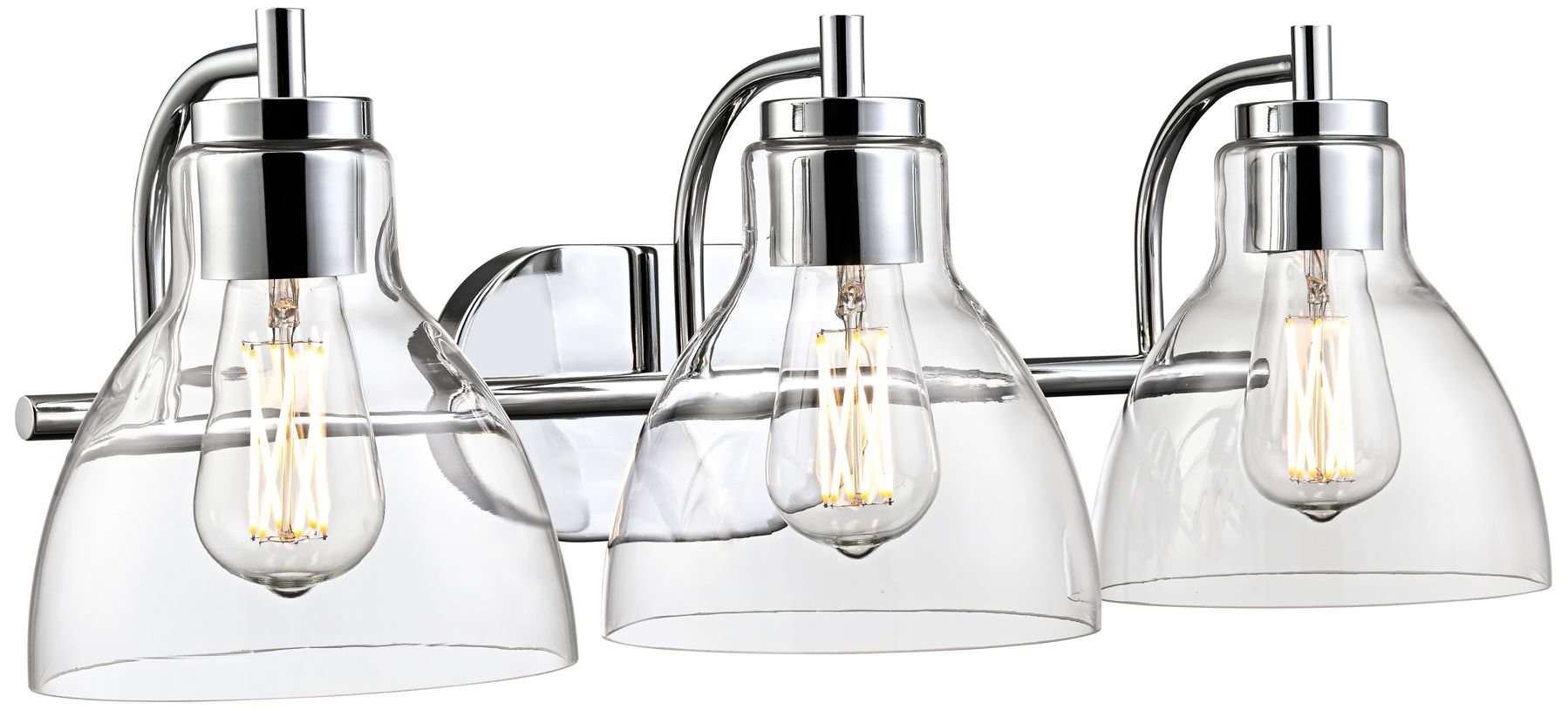 Knightsdale 25.25" Wide 3-Light Vanity in Chrome