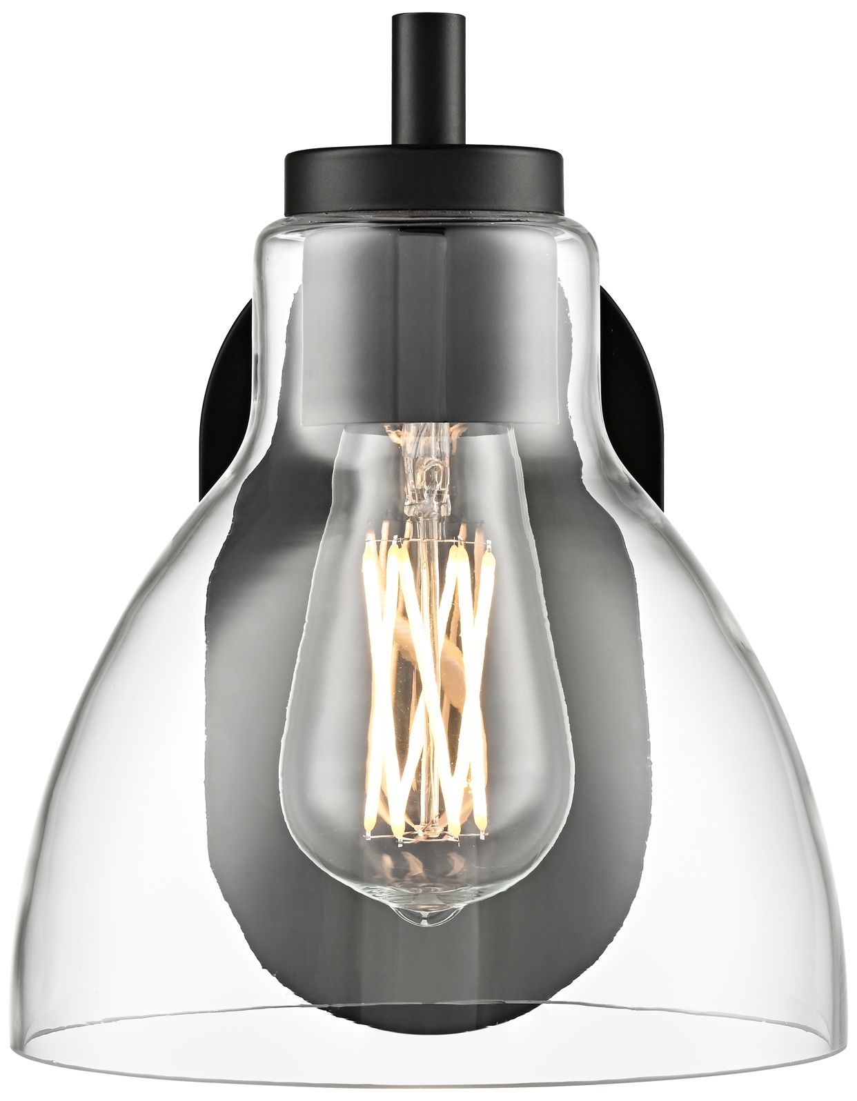 Image 2 Knightsdale 9.25" High 1-Light Wall Sconce in Matte Black more views