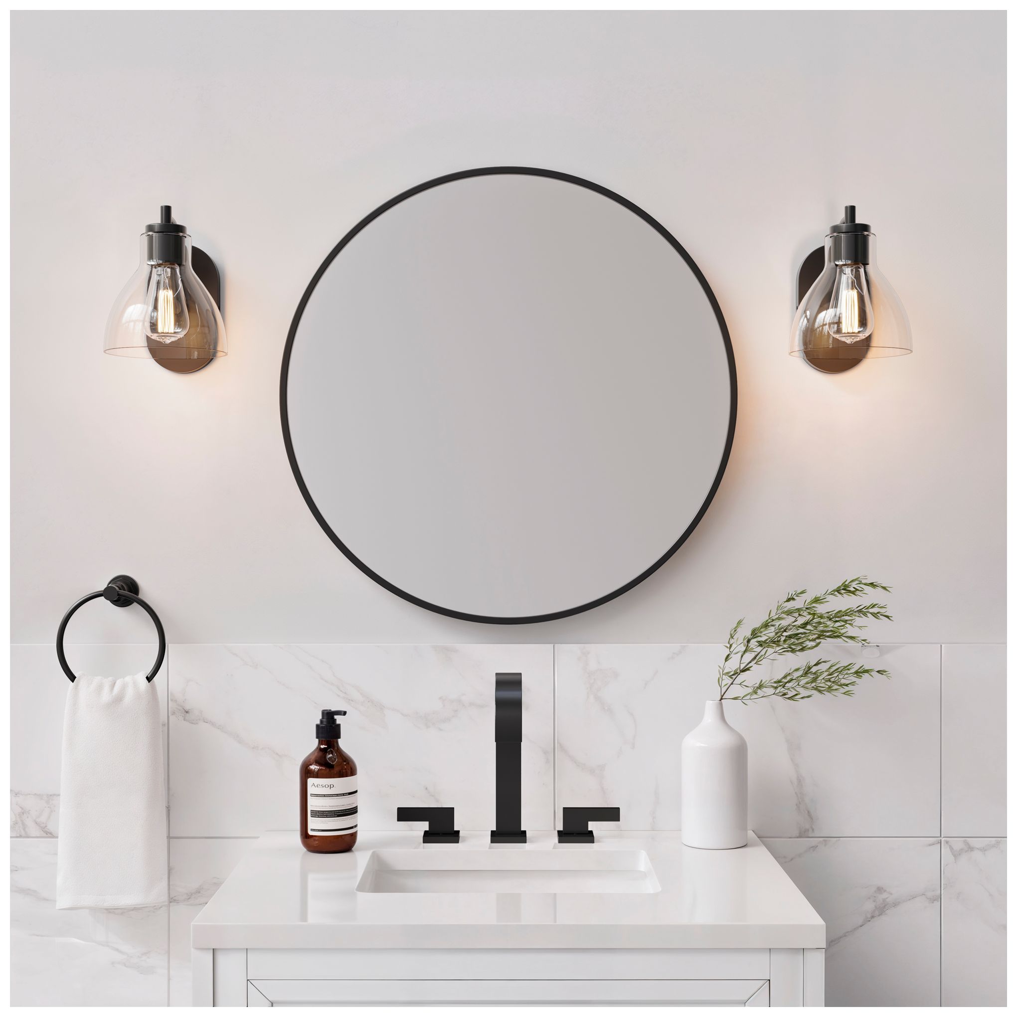 Image 6 Knightsdale 9.25" High 1-Light Wall Sconce in Matte Black more views