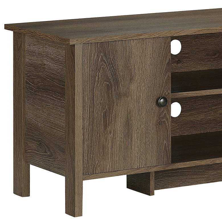 Image 3 Knisler 47 1/2" Wide Distressed Walnut Wood 2-Door TV Stand more views