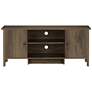 4_Knisler 47 1/2" Wide Distressed Walnut Wood 2-Door TV Stand more views