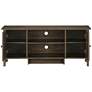 5_Knisler 47 1/2" Wide Distressed Walnut Wood 2-Door TV Stand more views