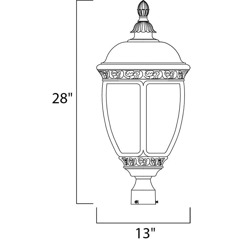 Image 2 Knob Hill Collection 28" High Outdoor Post Light more views